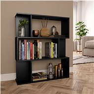 Bookcase / room screen black 80 x 24 x 96 cm chipboard - Shelving Unit