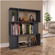 Bookcase / room screen gray 80 x 24 x 96 cm chipboard - Bookshelf
