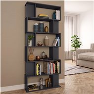 Library / room screen gray 80 x 24 x 192 cm chipboard - Bookshelf