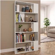 Bookcase / screen white high gloss 80 x 24 x 159 cm chipboard - Bookshelf