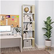 Bookcase / screen white and sonoma oak 45 x 24 x 159 cm chipboard - Bookshelf