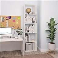 Bookcase / screen white high gloss 45 x 24 x 159 cm chipboard - Bookshelf
