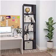 Bookcase / screen gray high gloss 45 x 24 x 159 cm chipboard - Bookshelf