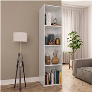 Bookcase / TV cabinet white high gloss 36 x 30 x 143 cm chipboard - Bookshelf