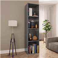 Bookcase / TV cabinet gray high gloss 36 x 30 x 143 cm chipboard - Bookshelf