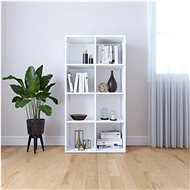 Bookcase / sideboard white 66 x 30 x 130 cm chipboard - Bookshelf