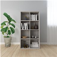 Bookcase / sideboard concrete gray 66 x 30 x 130 cm chipboard - Bookshelf