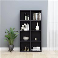 Bookcase / sideboard gray high gloss 66x30x130 cm chipboard - Bookshelf
