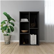 Bookcase / sideboard black 50 x 25 x 80 cm chipboard - Shelving Unit