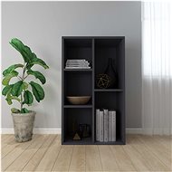 Bookcase / sideboard gray 50 x 25 x 80 cm chipboard - Bookshelf