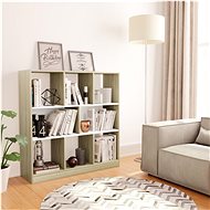 Bookcase white and sonoma oak 97.5 x 29.5 x 100 cm chipboard - Bookshelf