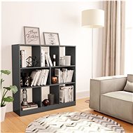High-gloss gray bookcase 97.5 x 29.5 x 100 cm chipboard - Bookshelf