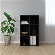 Bookcase / sideboard black high gloss 66x30x97,8 cm chipboard - Bookshelf