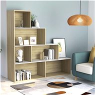 Bookcase / screen white and sonoma oak 155x24x160 cm chipboard - Bookshelf
