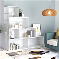 Bookcase / screen white high gloss 155 x 24 x 160 cm chipboard - Bookshelf