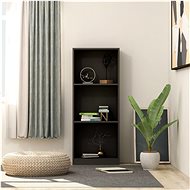 3-floor library black 40 x 24 x 108 cm chipboard - Bookshelf