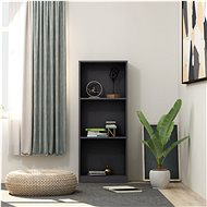3-floor library gray 40 x 24 x 108 cm chipboard - Bookshelf