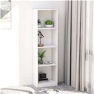Bookcase with 4 shelves white 40 x 24 x 142 cm chipboard - Bookshelf