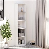 Bookcase with 5 shelves white 40 x 24 x 175 cm chipboard - Shelving Unit