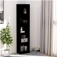 Bookcase with 5 shelves black 40 x 24 x 175 cm chipboard - Bookshelf