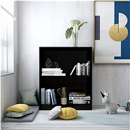 High-gloss black bookcase 60 x 24 x 74.5 cm chipboard - Bookshelf