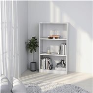 3-floor library white 60 x 24 x 108 cm chipboard - Bookshelf