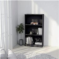 3-floor library gray 60 x 24 x 108 cm chipboard - Bookshelf