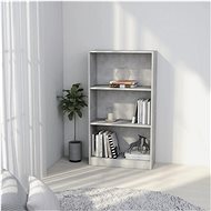3-storey bookcase concrete gray 60 x 24 x 108 cm chipboard - Bookshelf