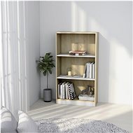 3-floor library white oak sonoma 60 x 24 x 108 cm chipboard - Bookshelf