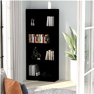 Bookcase with 4 shelves black 60 x 24 x 142 cm chipboard - Bookshelf
