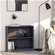 Bookcase gray 80 x 24 x 75 cm chipboard - Bookshelf