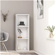 3-floor library white 40 x 30 x 114 cm chipboard - Bookshelf