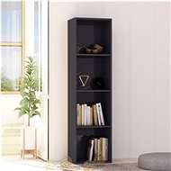Gray library with high gloss 40 x 30 x 151.5 cm chipboard - Bookshelf