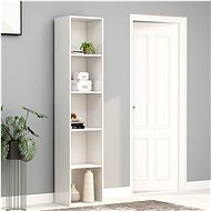 White library with high gloss 40 x 30 x 189 cm chipboard - Bookshelf