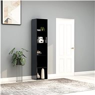 Gray library with high gloss 40 x 30 x 189 cm chipboard - Bookshelf