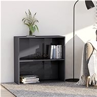 2-storey bookcase gray high gloss 80x30x76,5 cm chipboard - Bookshelf