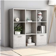 Bookcase concrete gray 98 x 30 x 98 cm chipboard - Bookshelf