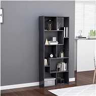 High-gloss gray bookcase 67 x 24 x 161 cm chipboard - Bookshelf
