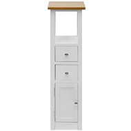 Vysoká komoda se zásuvkami 26×26×94 cm masivní dubové dřevo - Komoda