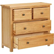 Komoda se zásuvkami 80×35×75 cm masivní dubové dřevo - Komoda