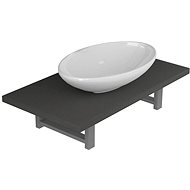 2-piece bathroom furniture set ceramic grey 279331 - Bathroom Set