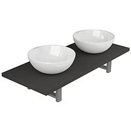3-piece bathroom furniture set ceramic grey 279354 - Bathroom Set
