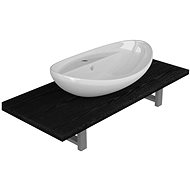 2-piece set of bathroom furniture ceramics black 279357 - Bathroom Set