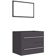 2-piece bathroom furniture set grey chipboard 804829 - Bathroom Set
