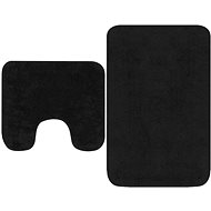 Set of bathroom mats 2 pieces textile anthracite - Bath Mat