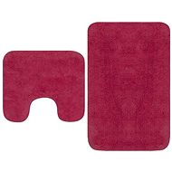 Bathroom mat set 2 pieces textile fuchsia - Bath Mat