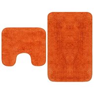 Bathroom mat set 2 pieces textile orange - Bath Mat