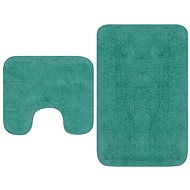 Set of bathroom mats 2 pieces textile turquoise - Bath Mat
