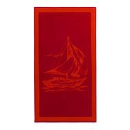 Soft Cotton Plážová osuška Sail 85 × 160 cm, tmavo červená - Osuška