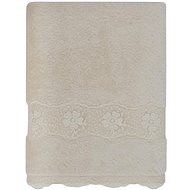 Soft Cotton Towel Stella with lace 50 × 100 cm, cream - Towel
